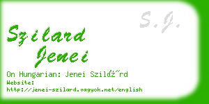 szilard jenei business card